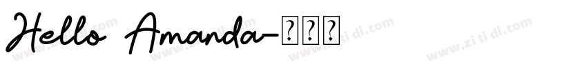 Hello Amanda字体转换